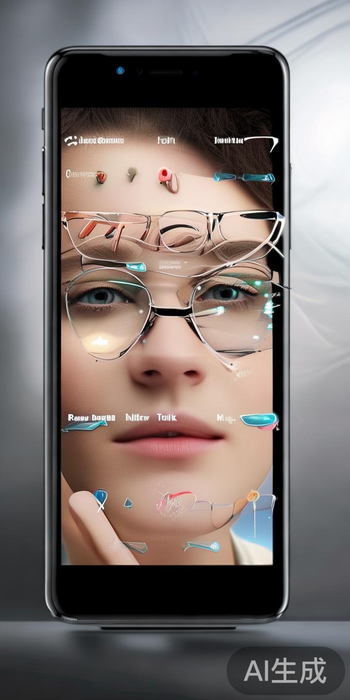 接下来，壹号眼镜的虚拟试戴功能成为其一大亮点。通过